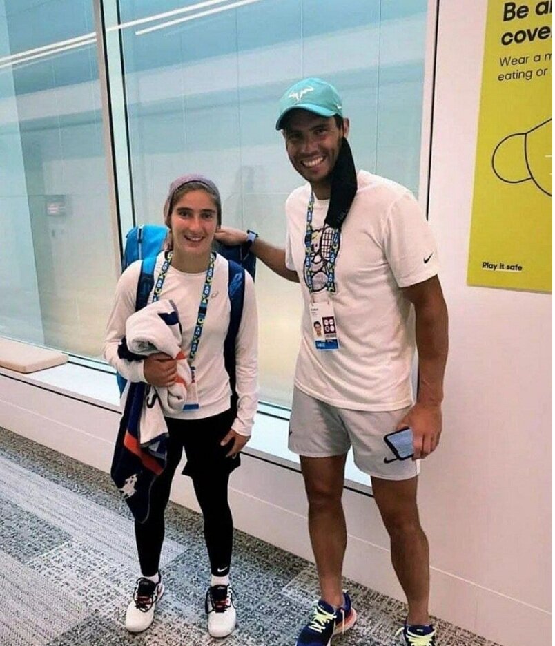 تصویری از دختر تاریخساز ایران همراه با فوقستاره تنیس جهان