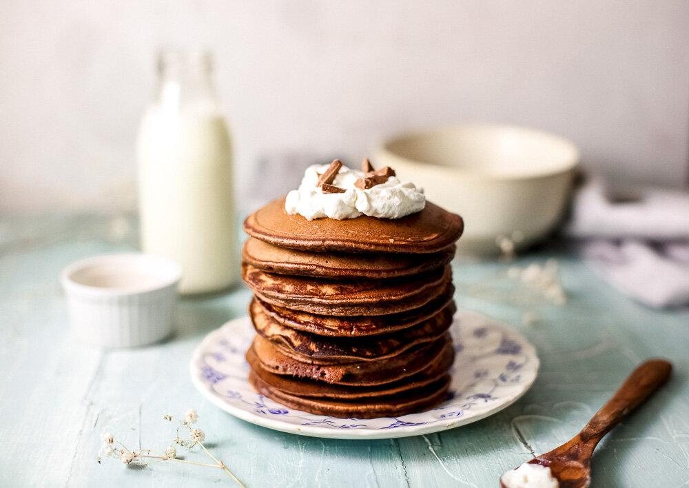 Hot chocolate pancakes - پنکیک هات‌چاکلت