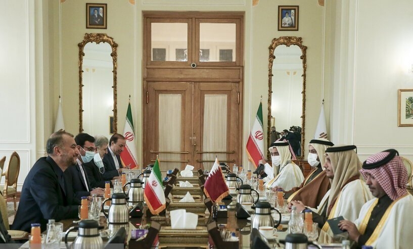 وزرای خارجه ایران و قطر