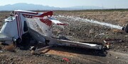 عکس | سقوط مرگبار هواپیمای فوق سبک در کاشمر
