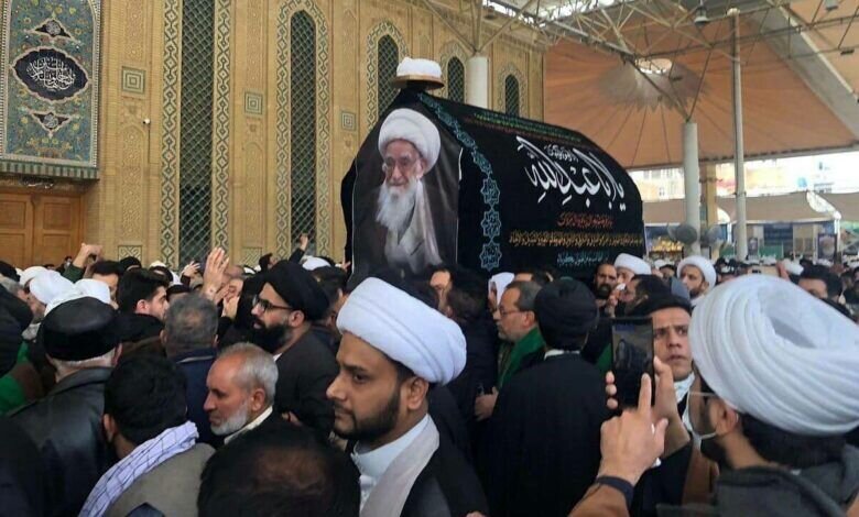ببینید | تشییع باشکوه پیکر آیت الله صافی گلپایگانی در کربلا