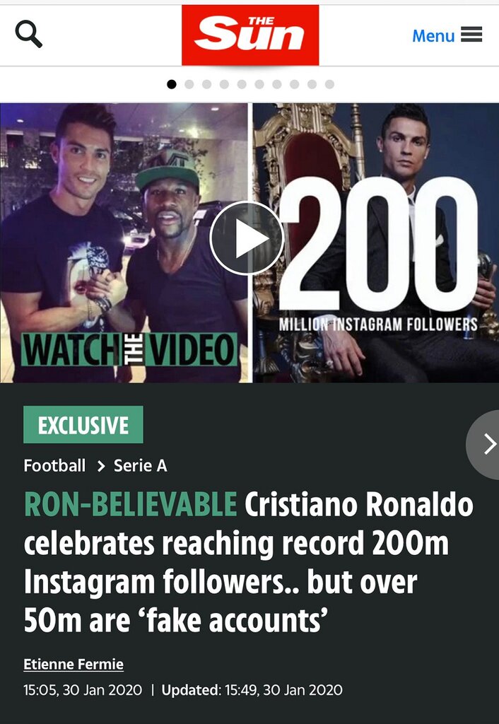 عکس | واکنش جنجالی انگلیسیها به ماجرای خبرساز رونالدو | ادعای ۵۰ میلیون نفری علیه ستاره پرتغالی