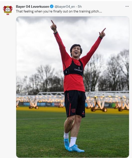 عکس | واکنش جالب بایرلورکوزن به اولین حضور آزمون در تمرین | مدت زمان دوری ستاره ایرانی از ترکیب مشخص شد