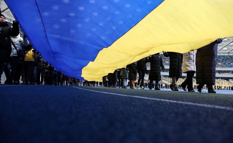 تصاویر روز وحدت در اوکراین | ما از هیچکس نمی‌ترسیم