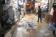 تولید روزانه ۲۵ تن زباله در بازار تهران | تصاویر منظره زشت زباله‌های رها شده جلوی در حجره‌ها | واکنش شهرداری