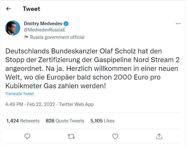 روسیه اروپا را تهدید کرد؛ به زودی باید رقم نجومی برای گاز بپردازید