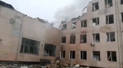 ببینید | این مرکز نظامی در کی‌یف در بمباران روسیه نابود شد