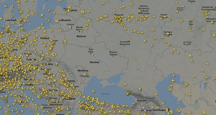 عکس | وضعیت کنونی آسمان اوکراین