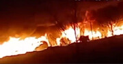 ببینید | آتش‌سوزی گسترده در پتروشیمی ره‌آوران ماهشهر | احتمال عمدی بودن حادثه