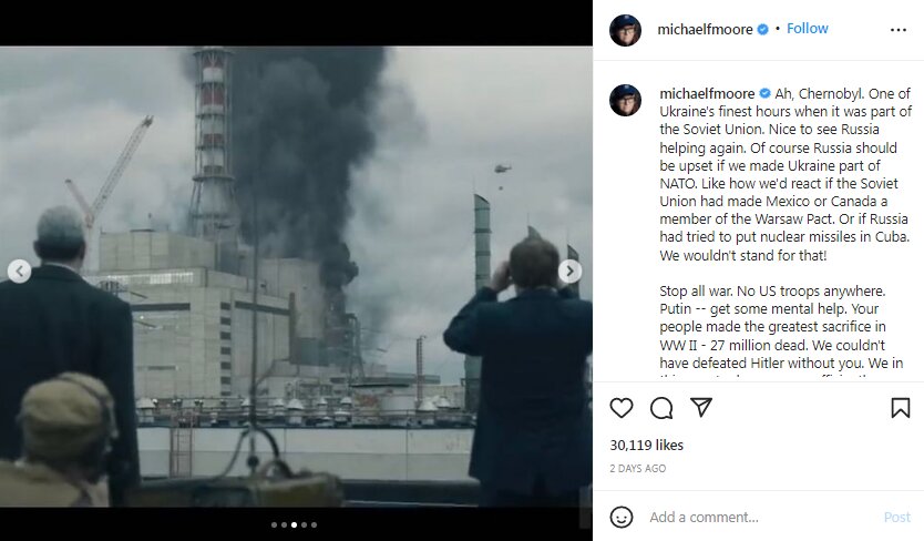 واکنش کارگردان مشهور هالیوود در پی حمله روسیه به اوکراین