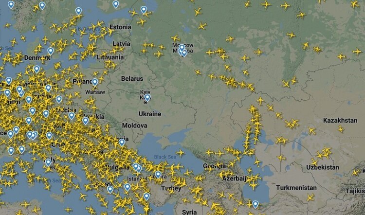 عکس | آسمان منطقه خلوت است! | دردسرهای خطوط هواپیمایی