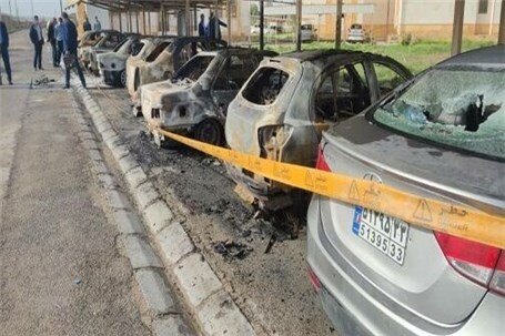 آتش سوزی 11 خودرو