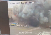 ببینید | لحظه اصابت موشک و انفجار در میدان آزادی خارکف