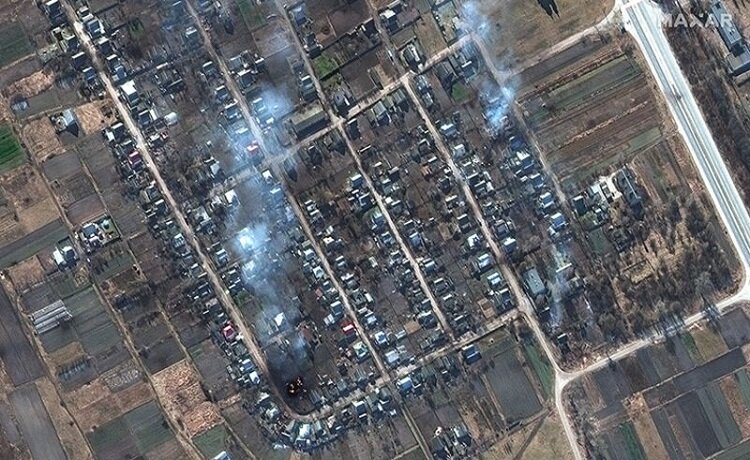 جدیدترین تصاویر ماهواره‌ای از وضعیت شهرهای اوکراین | صف طولانی خرید