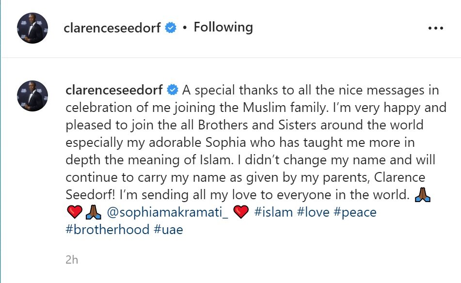 سوفیا مکرمتی ؛ همسر کلارنس سیدورف کیست؟ | واکنش سوفیا به مسلمان شدن شوهرش | سیدورف: همسرم معنای عمیق اسلام را به من یاد داد