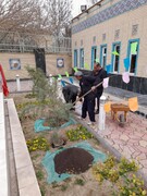 کاشت نهال «سرو»، سنبل مقاومت در محوطه موزه شهدا | اجرای ۵٠ فرش گل زیبا در نواحی ٧‌گانه