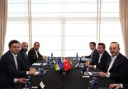 تصاویری از نشست سه‌جانبه وزیران خارجه روسیه، اوکراین و ترکیه در آنتالیا