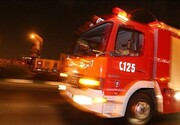 تصاویر حمله به ماشین آتش‌نشانی با نارنجک‌های دست‌ساز