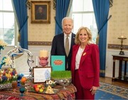 تصویر جو بایدن و همسرش سر سفره هفت سین | متن تبریک نوروزی رئیس جمهور آمریکا