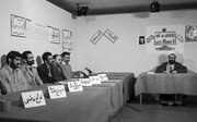تصویر تاریخی محاکمه اعضای گروه مخفی حزب توده توسط آیت الله ری شهری