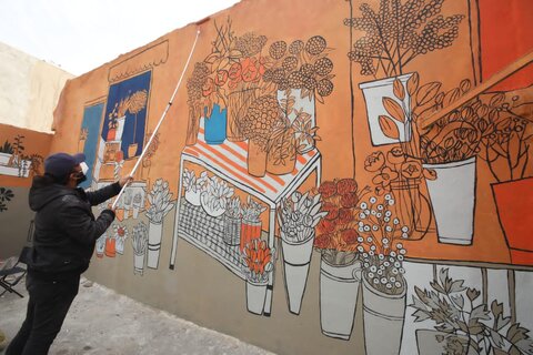 نقاشی دیواری‌های بهاری در منطقه۱۳