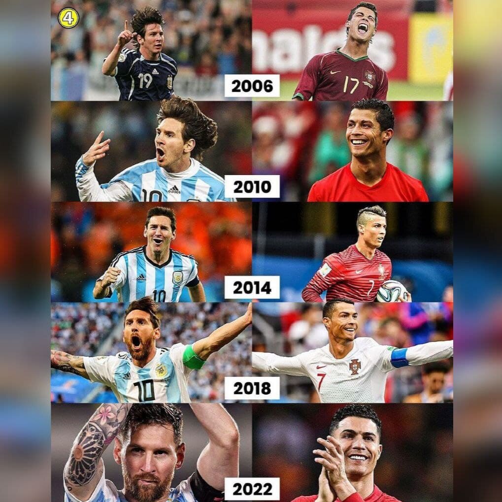 عکس | رکورد ویژه برای دو فوق ستاره جهان فوتبال | مسی و رونالدو به جمع ۳ بازیکن تاریخ ساز جام جهانی پیوستند