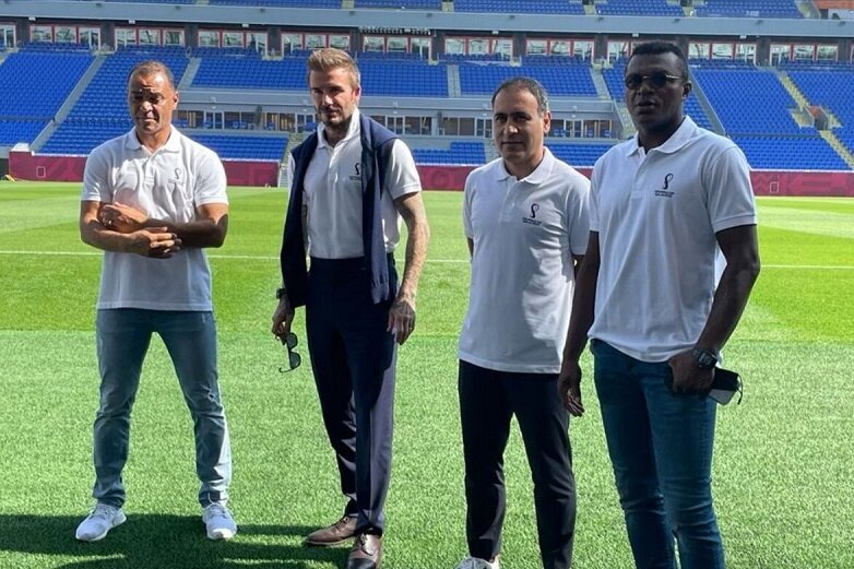 عکس | کاپیتان سابق تیم ملی ایران در کنار ۳ اسطوره نامدار جهان فوتبال