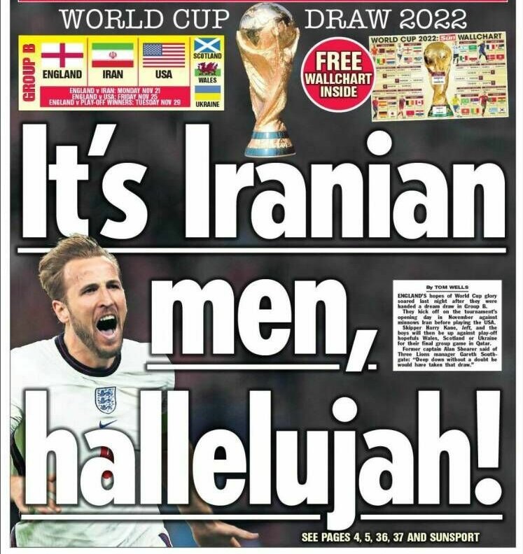 عکس | جنجالی انگلیسی ها علیه فوتبال ایران؛ واکنش برخورنده به همگروهی با شاگردان اسکوچیچ