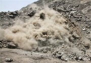 تصاویری هولناک از ریزش کوه در جاده هراز