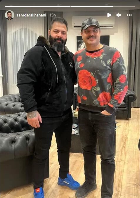 لباس گلدار و زنانه سام درخشانی بازیگران سینما