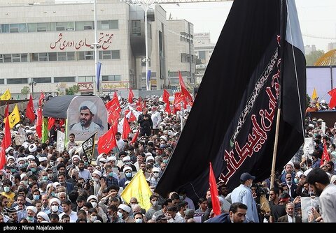 مراسم تشییع شهید اصلانی در مشهد