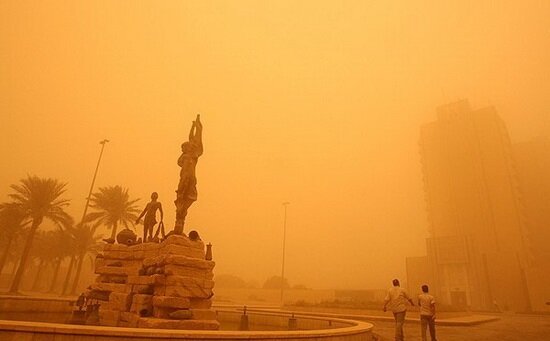 گردوغبار در بغداد
