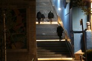 عکس و فیلم | پله نوردی با نت‌های موسیقی و نور | طنین نوای موسیقی در پله چهارم خیابان ولیعصر (عج)