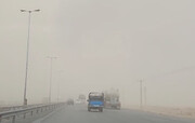 تصاویر طوفان شن در محور اصفهان - شاهین‌شهر
