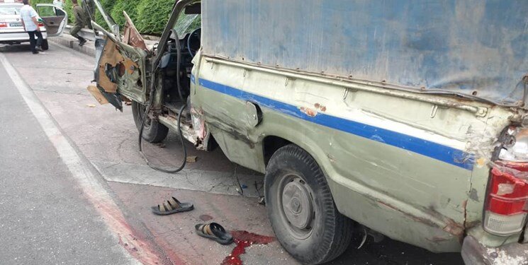 تصویر | بیدقتی راننده کوئیک، جان راننده وانت مزدا را گرفت