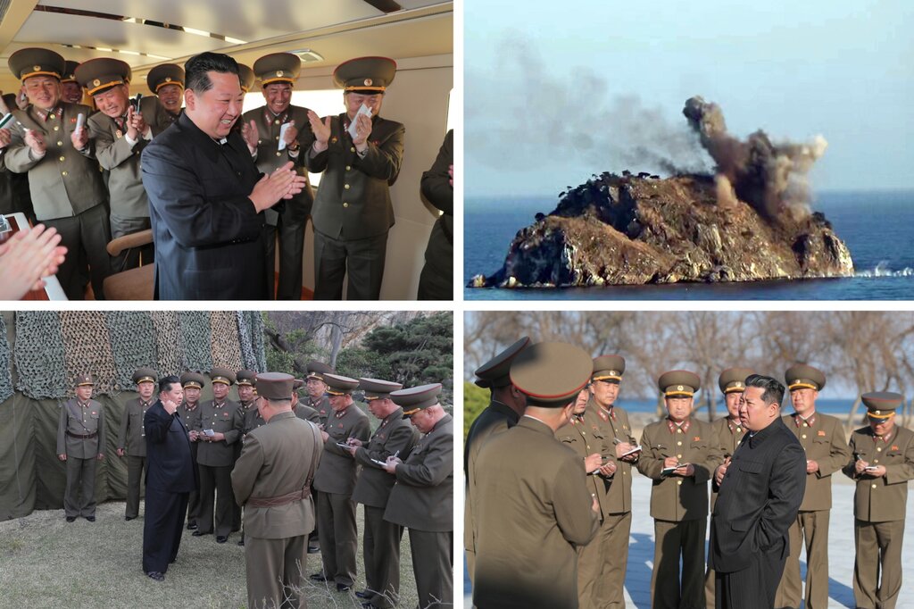 تصاویر آزمایش موشکی جدید کره شمالی | دستور کیم جونگ اون برای تقویت نیروی رزمی اتمی