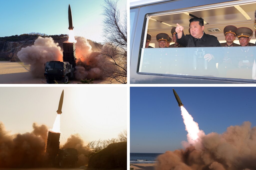 تصاویر آزمایش موشکی جدید کره شمالی | دستور کیم جونگ اون برای تقویت نیروی رزمی اتمی