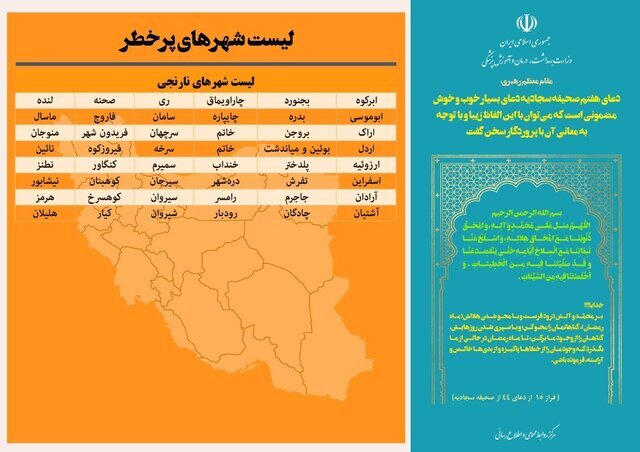 از پیک هفتم کرونا فعلا خبری نیست | تنها ۲ شهر در ایران در وضعیت قرمز هستند | این شهرها در وضعیت آبی کرونایی قرار گرفتند