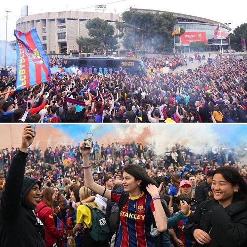 ببینید | اتمسفر شگفتانگیز هواداران در ورزشگاه مشهور | رکورد پرتماشاگرترین دیدار فوتبال بانوان شکسته شد