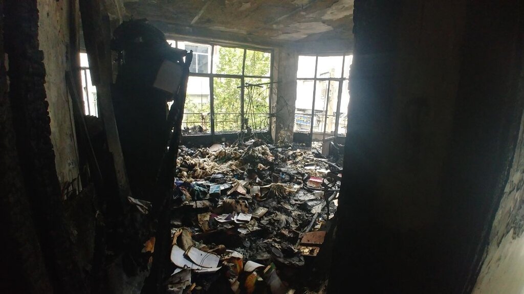 تصاویر | آتشسوزی شدید ساختمان مسکونی در تهران