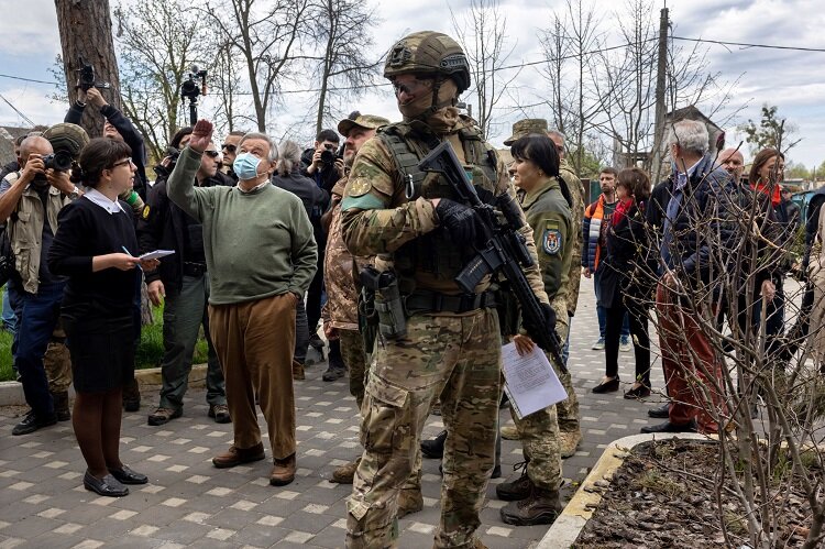 تصاویری از بازدید دبیرکل سازمان ملل از کییف | تلاش برای ایفای نقش در یک بحران