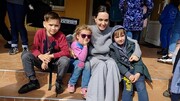 آنجلینا جولی به ملاقات کودکان اوکراینی رفت