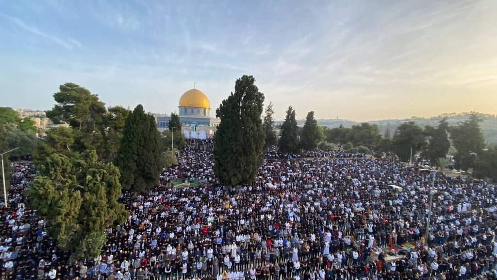 نماز عید فطر فلسطین - مسجدالاقصی