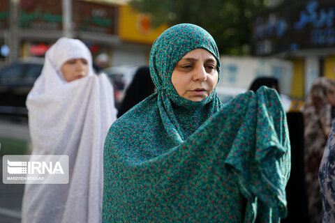 اقامه نماز عید فطر در میدان شهید حسن طهرانی مقدم در محله سعادت آباد