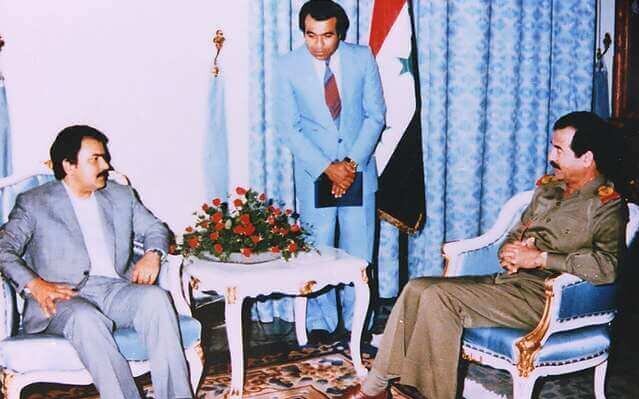 مسعود رجوی و صدام حسین