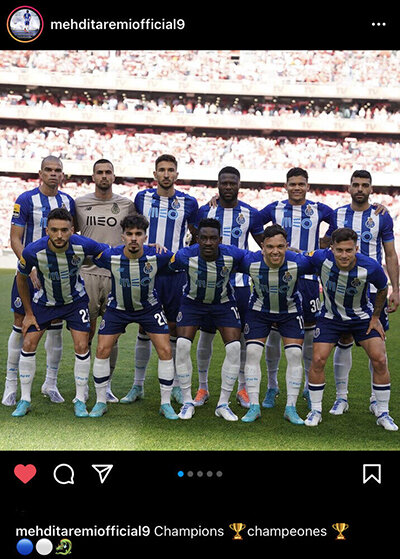 عکس | واکنش مهدی طارمی به قهرمانی پورتو