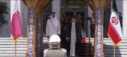 تصاویر استقبال رئیسی از امیر قطر در کاخ سعدآباد