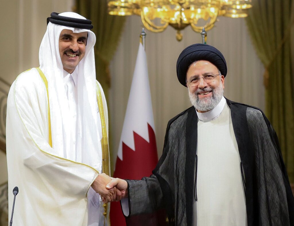 رئیسی و شیخ تمیم امیر قطر