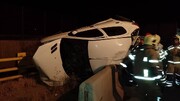واژگونی خودرو در بزرگراه تهران - قم با ۴ کشته و مصدوم