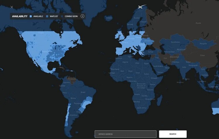 اینترنت ماهواره‌ای در کدام کشورها قابل دریافت است؟ | نقشه‌ای که پوشش استارلینک را نشان می‌دهد